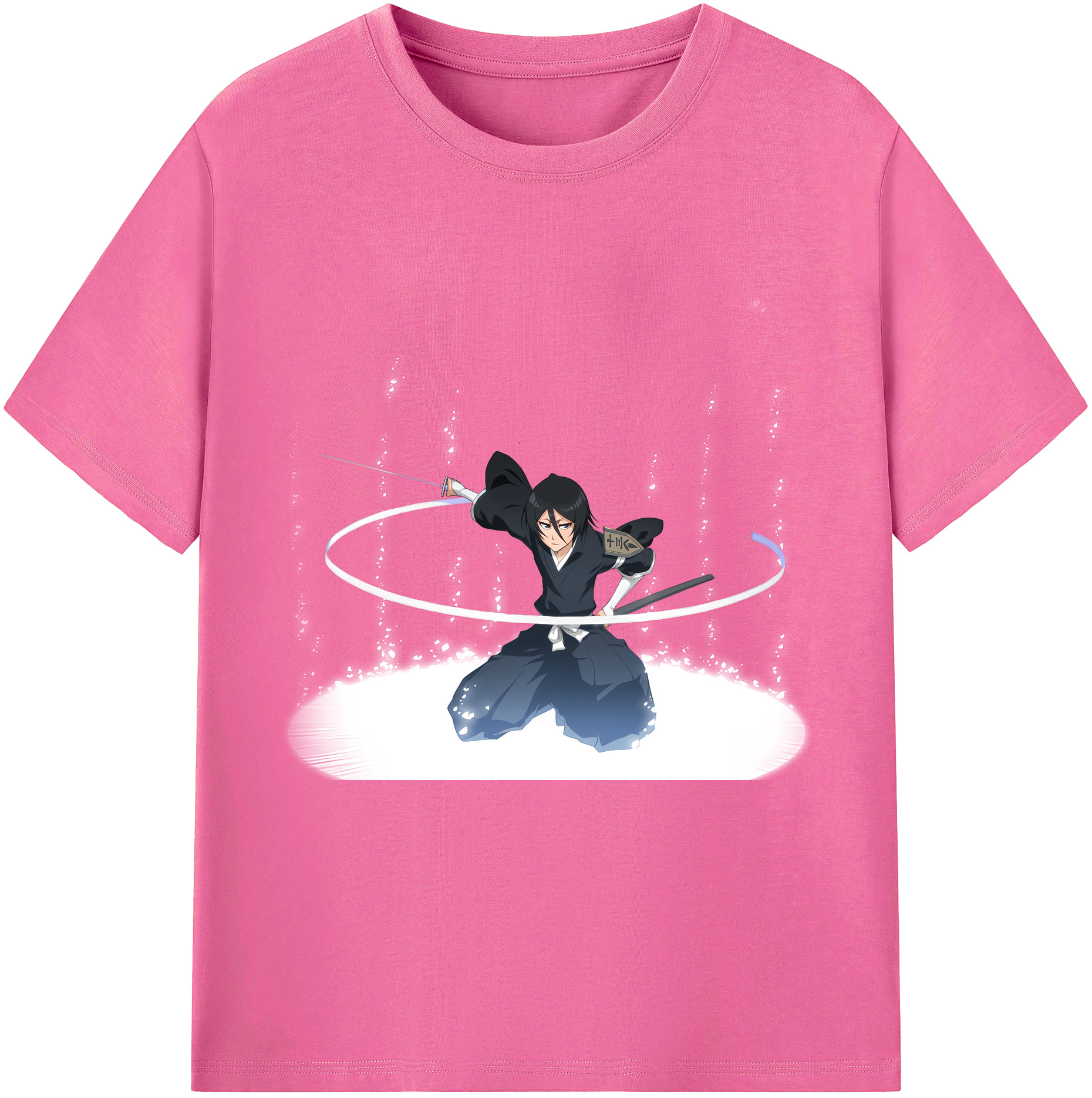 （画像用） ブリーチ 朽木ルキア BLEACH Kuchiki Rukia レディースカジュアルプリントTシャツ（綿100％）
